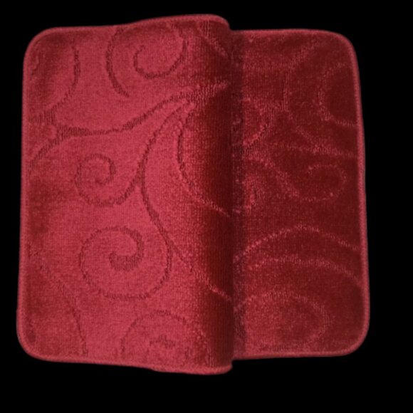 Scroll 18X30'' Accent Rug Non-Slip Burgundy - Picture 6 of 8